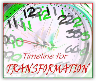 This clock image expresses the concept of transformation in time