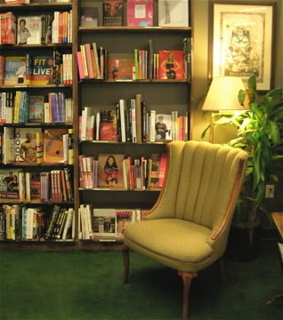 Cozy Bookstore Corner with Chair